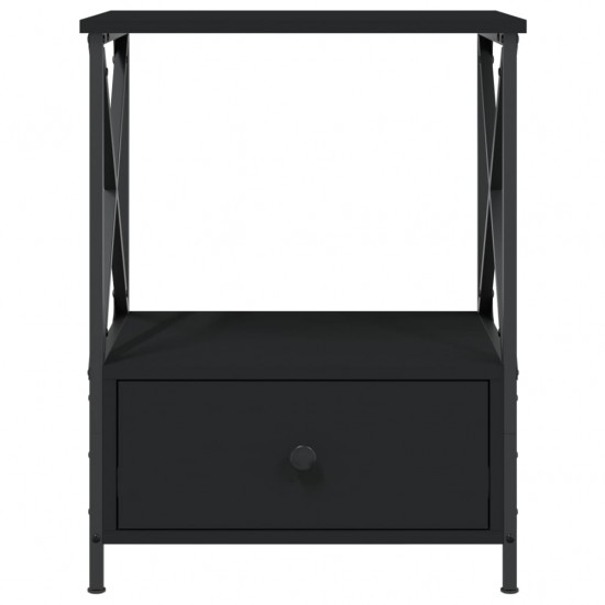 Naktinis staliukas, juodas, 50x41x65cm, apdirbta mediena