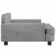Vaikiška sofa, šviesiai pilkos spalvos, 90x53x30cm, aksomas