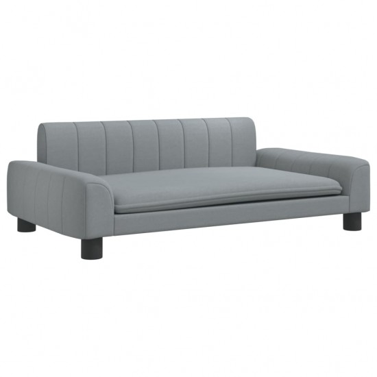 Vaikiška sofa, šviesiai pilkos spalvos, 90x53x30cm, audinys