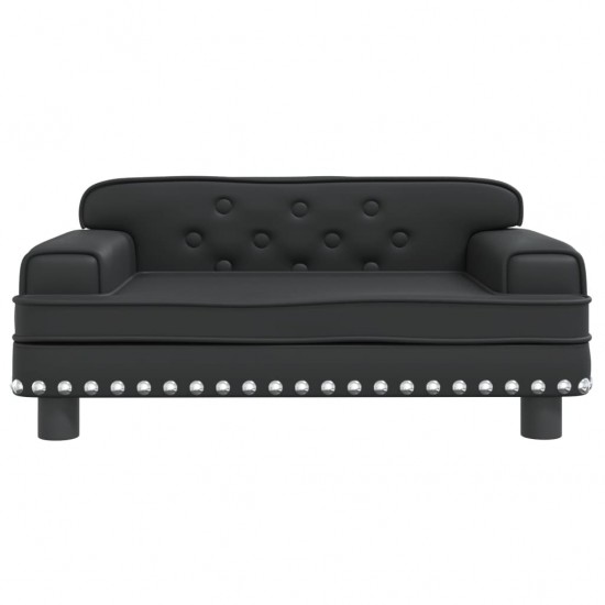 Vaikiška sofa, juodos spalvos, 70x45x30cm, dirbtinė oda