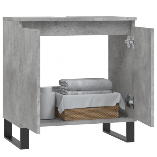 Vonios kambario spintelė, betono pilka, 58x33x60cm, mediena