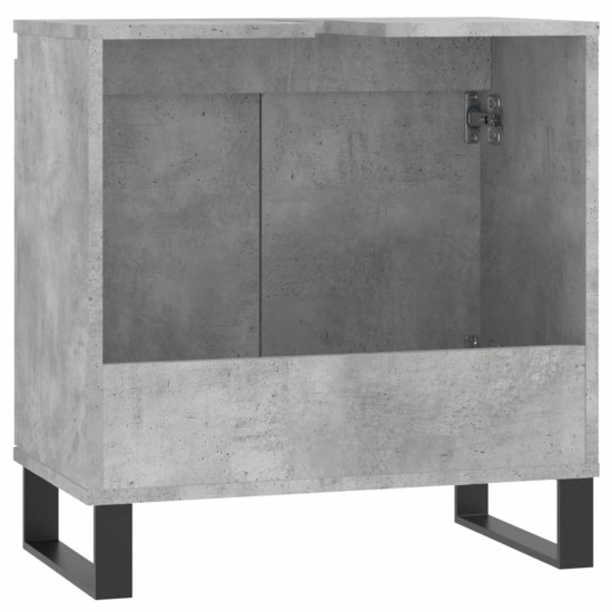 Vonios kambario spintelė, betono pilka, 58x33x60cm, mediena