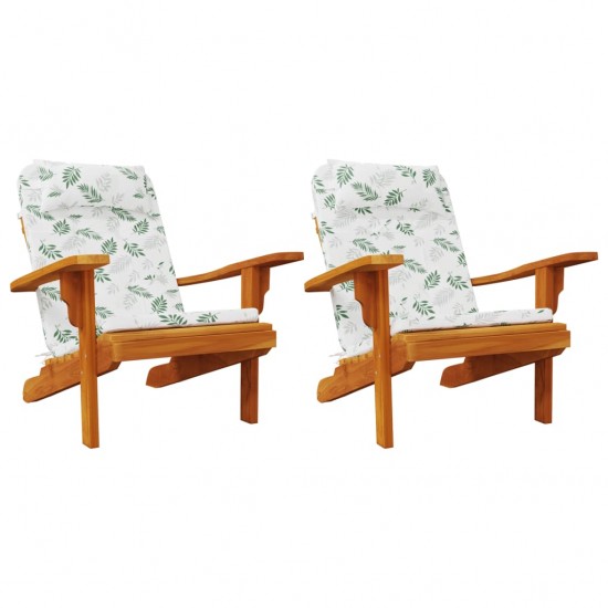 Adirondack kėdės pagalvėlės, 2vnt., oksfordo audinys, su lapais