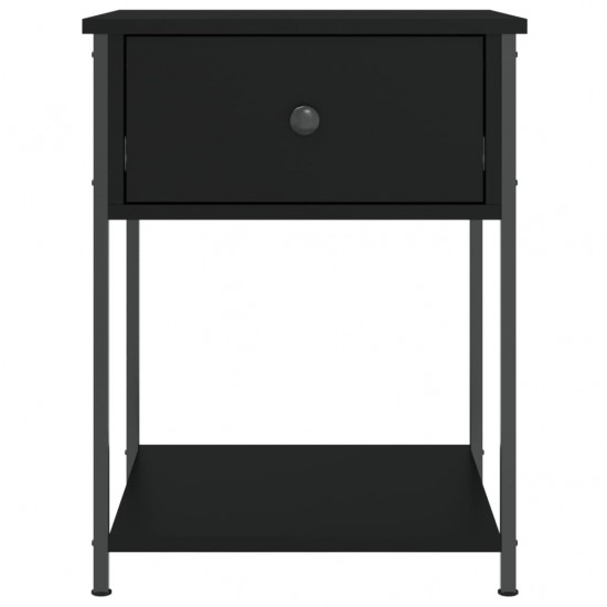 Naktiniai staliukai, 2vnt., juodi, 44x45x58cm, apdirbta mediena