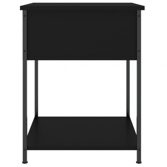 Naktiniai staliukai, 2vnt., juodi, 44x45x58cm, apdirbta mediena