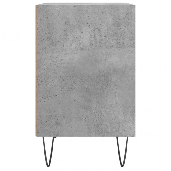 Naktinė spintelė, betono pilka, 40x30x50cm, apdirbta mediena