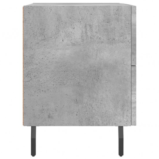 Naktinė spintelė, betono pilka, 40x35x47,5cm, apdirbta mediena