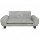 Vaikiška sofa, šviesiai pilkos spalvos, 70x45x33cm, aksomas