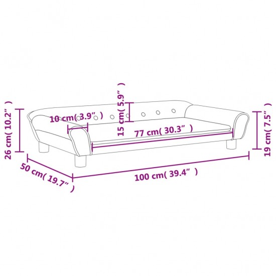 Vaikiška sofa, šviesiai pilkos spalvos, 100x50x26cm, aksomas