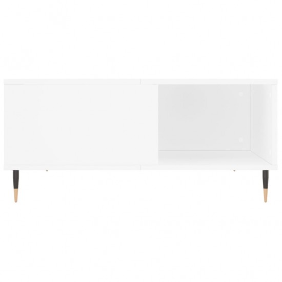 Kavos staliukas, baltos spalvos, 80x80x36,5cm, apdirbta mediena