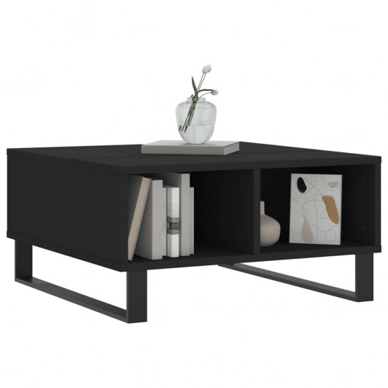 Kavos staliukas, juodos spalvos, 60x60x30cm, apdirbta mediena
