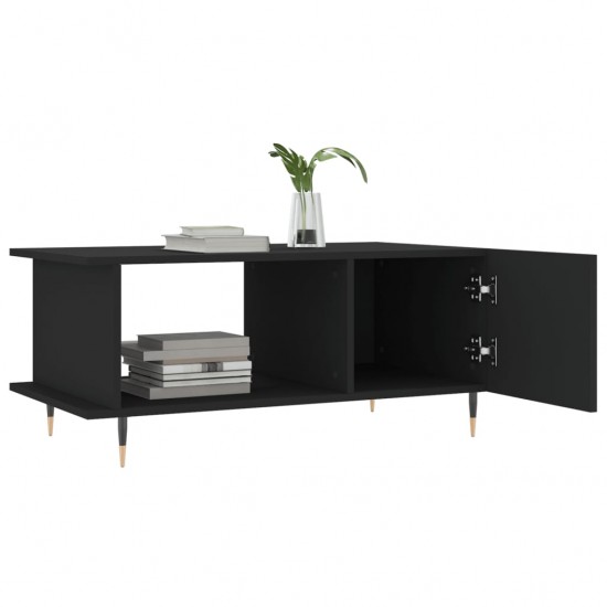 Kavos staliukas, juodos spalvos, 90x50x40cm, apdirbta mediena