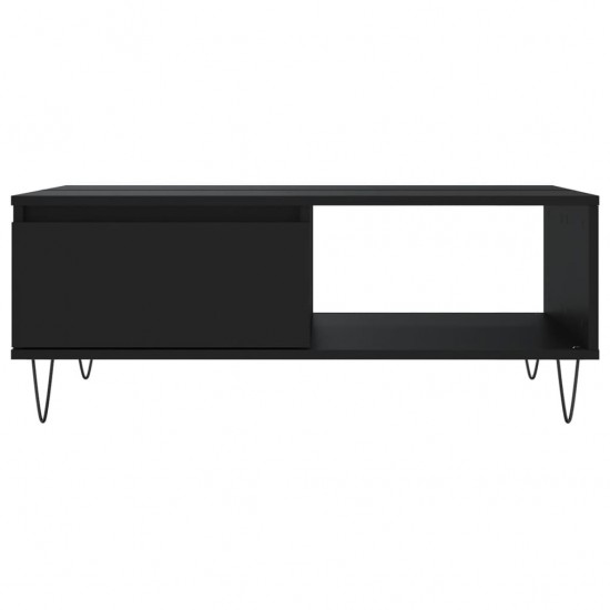 Kavos staliukas, juodos spalvos, 90x60x35cm, apdirbta mediena
