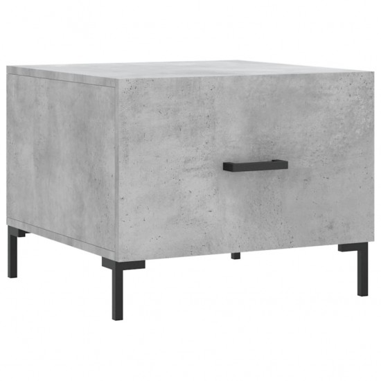 Kavos staliukas, betono pilkas, 50x50x40cm, apdirbta mediena