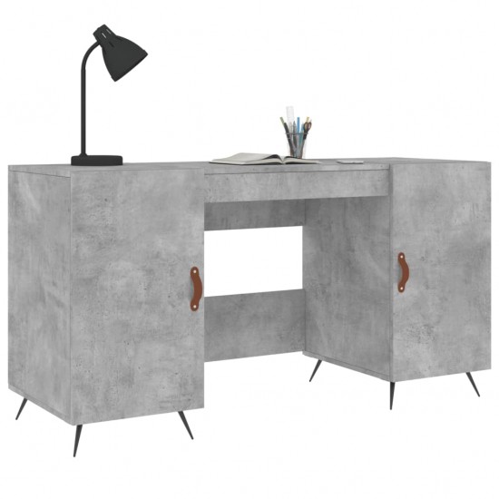 Rašomasis stalas, betono pilkas, 140x50x75cm, apdirbta mediena