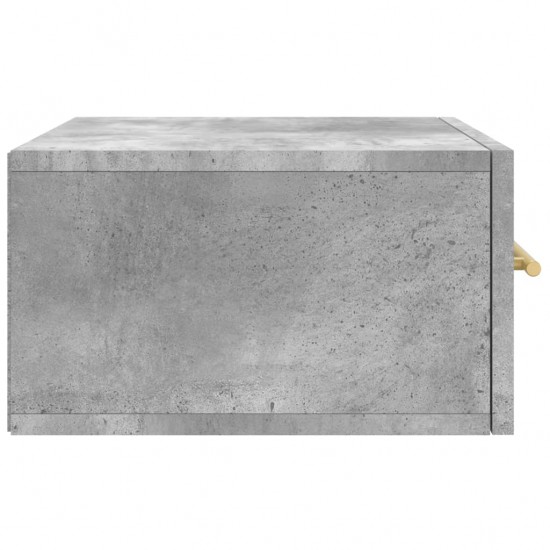 Sieninės naktinės spintelės, 2vnt., betono pilkos, 35x35x20cm