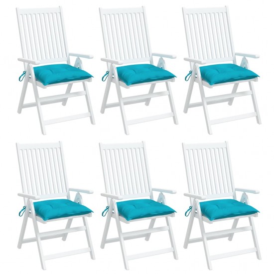 Kėdės pagalvėlės, 6vnt., turkio spalvos, 40x40x7cm, audinys