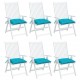 Kėdės pagalvėlės, 6vnt., turkio spalvos, 40x40x7cm, audinys