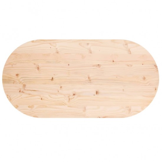 Stalviršis, 90x45x2,5cm, pušies medienos masyvas, ovalus