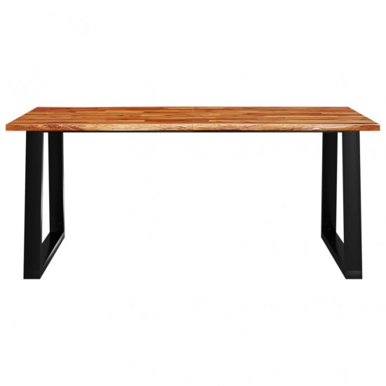 Valgomojo stalas su gyvu kraštu, 180x90x75cm, akacijos masyvas