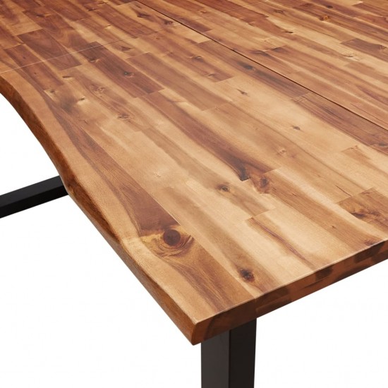 Valgomojo stalas su gyvu kraštu, 180x90x75cm, akacijos masyvas