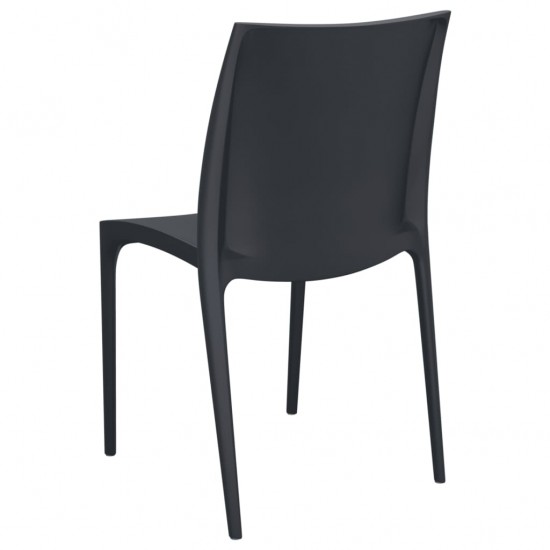 Sodo kėdės, 2vnt., antracito, 50x46x80cm, polipropilenas