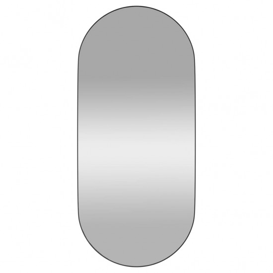 Prie sienos montuojamas veidrodis, juodas, 45x100cm, ovalus
