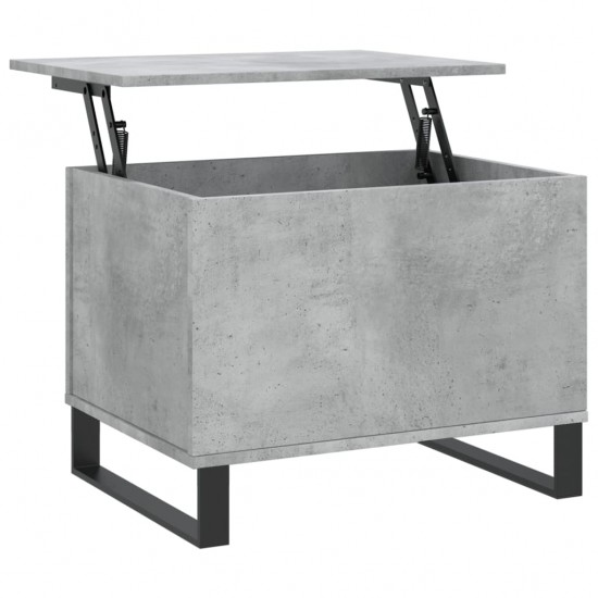 Kavos staliukas, betono pilkas, 60x44,5x45cm, apdirbta mediena