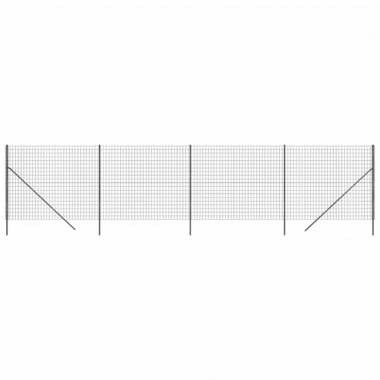 Vielinė tinklinė tvora, antracito, 2x10m, galvanizuotas plienas