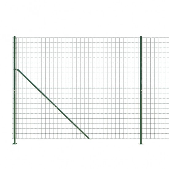 Tinklinė vielinė tvora su flanšais, žalios spalvos, 1,8x10m