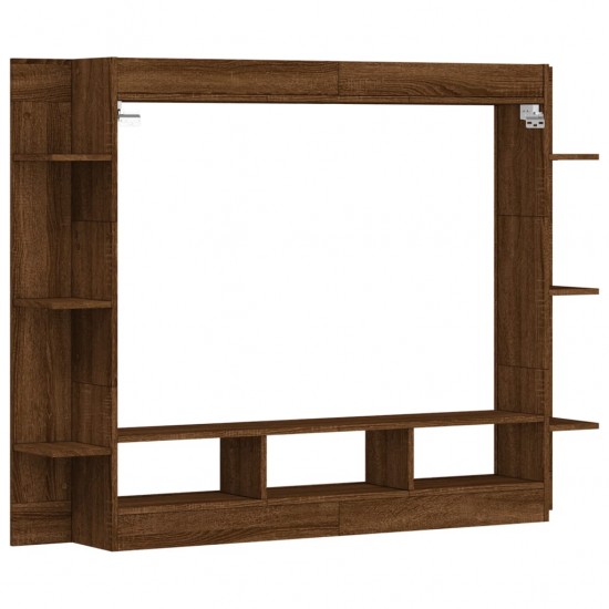 Televizoriaus spintelė, ruda ąžuolo, 152x22x113cm, mediena