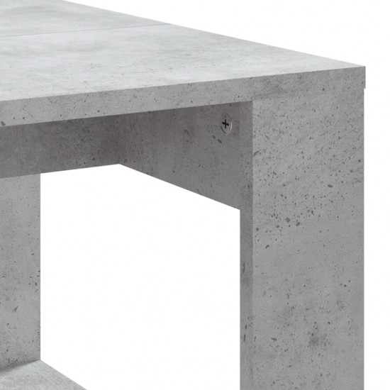 Kavos staliukas, betono pilkas, 102x50x35cm, apdirbta mediena