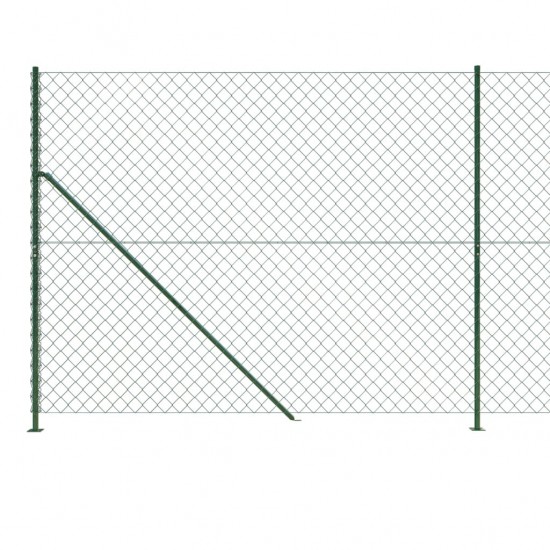Tinklinė tvora su flanšais, žalios spalvos, 1,6x10m