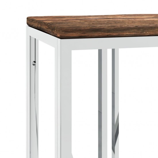 Konsolinis staliukas, nerūdijantis plienas ir perdirbta mediena