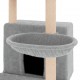 Draskyklė katėms su stovais iš sizalio, šviesiai pilka, 132cm