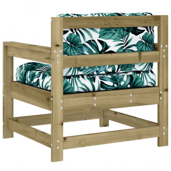Sodo kėdės su pagalvėlėmis, 2vnt., impregnuota pušies mediena