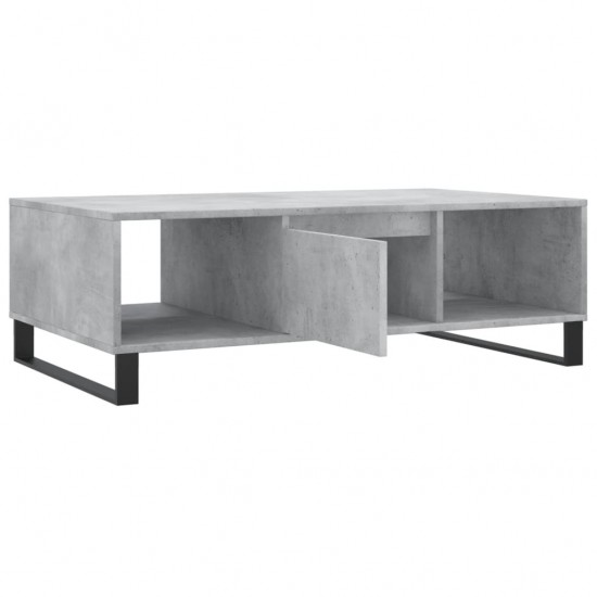 Kavos staliukas, betono pilkas, 104x60x35cm, apdirbta mediena