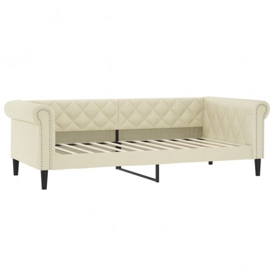 Sofa, kreminės spalvos, 80x200cm, dirbtinė oda