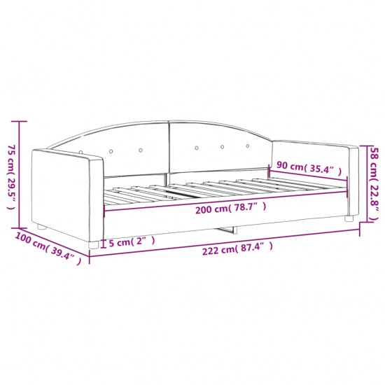 Sofa, geltonos spalvos, 90x200cm, aksomas