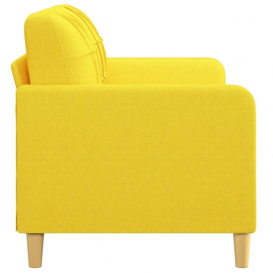 Dvivietė sofa, šviesiai geltonos spalvos, 140cm, audinys