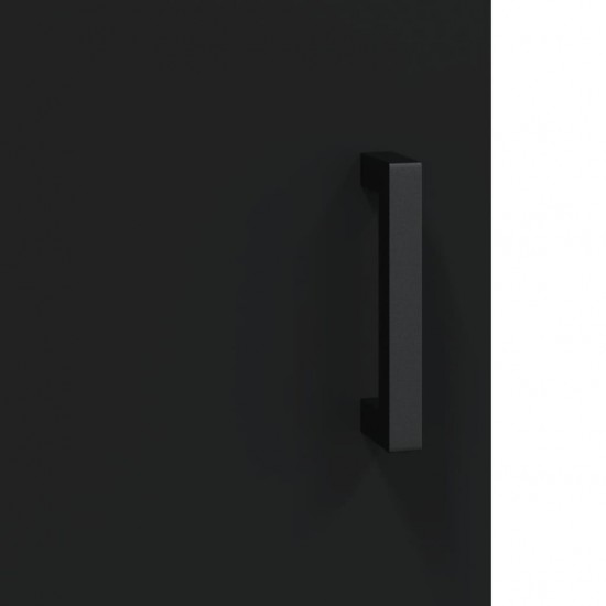 Komoda, juodos spalvos, 69,5x34x180cm, apdirbta mediena