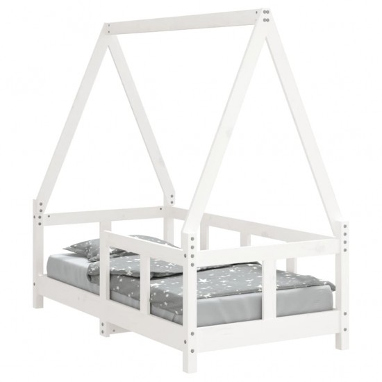 Vaikiškos lovos rėmas, baltas, 70x140cm, pušies masyvas