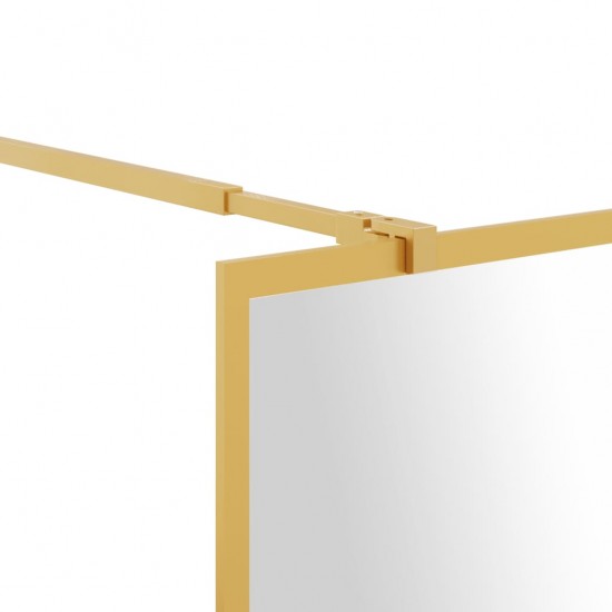 Dušo sienelė su skaidriu ESG stiklu, auksinė, 115x195cm