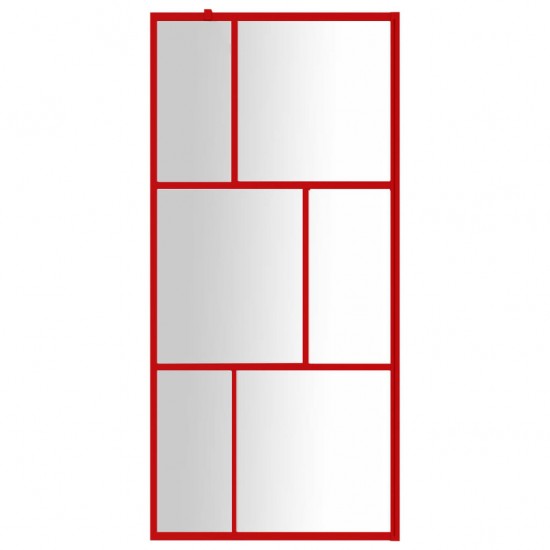 Dušo sienelė su skaidriu raudonu ESG stiklu, 80x195cm
