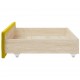 Stalčiai po lova, 2vnt., geltoni, apdirbta mediena ir aksomas