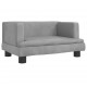 Vaikiška sofa, šviesiai pilkos spalvos, 60x40x30cm, aksomas