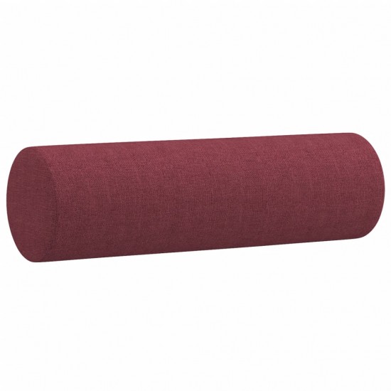 Dvivietė sofa su pagalvėlėmis, raudonojo vyno, 120cm, audinys