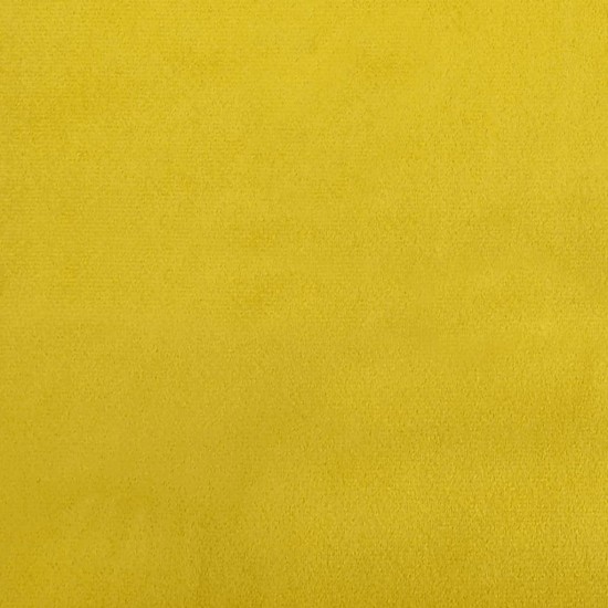 Lova su čiužiniu, geltonos spalvos, 100x200cm, aksomas