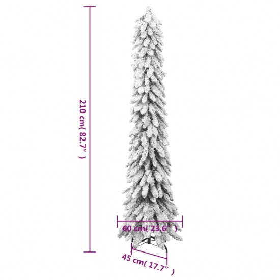 Dirbtinė apšviesta Kalėdų eglutė su 130 LED ir sniegu, 210cm