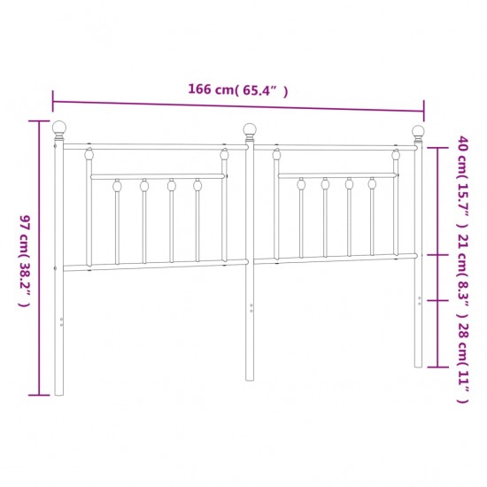 Metalinis galvūgalis, juodos spalvos, 160cm